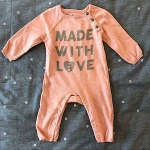 Jessica Simpson “Made with Love” knit romper, NWOT